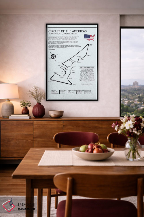 تابلو دکوراتیو پیست آو د امریکاز اثر مارک روگان - D5B