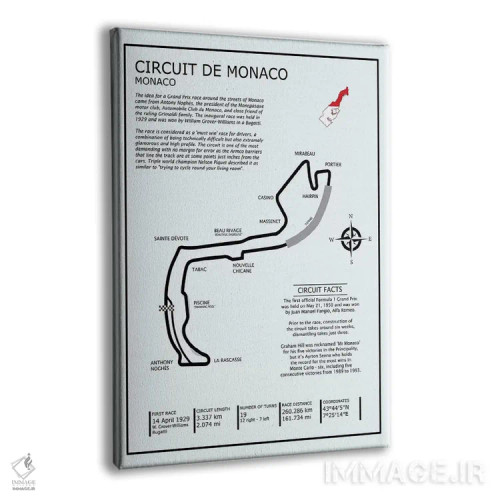 تابلو دکوراتیو پیست موناکو اثر مارک روگان - نمای پرسپکتیو محصول
