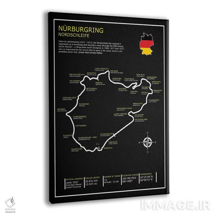 تابلو دکوراتیو نورسشلفه نوربرگرینگ BL اثر مارک روگان - نمای پرسپکتیو محصول