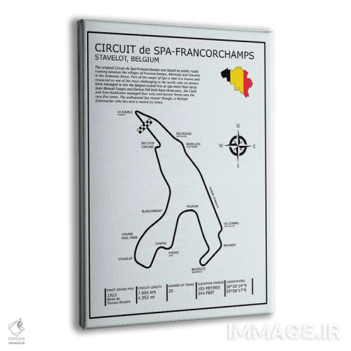 تابلو دکوراتیو پیست اسپا-فرانکورشان اثر مارک روگان - نمای پرسپکتیو محصول