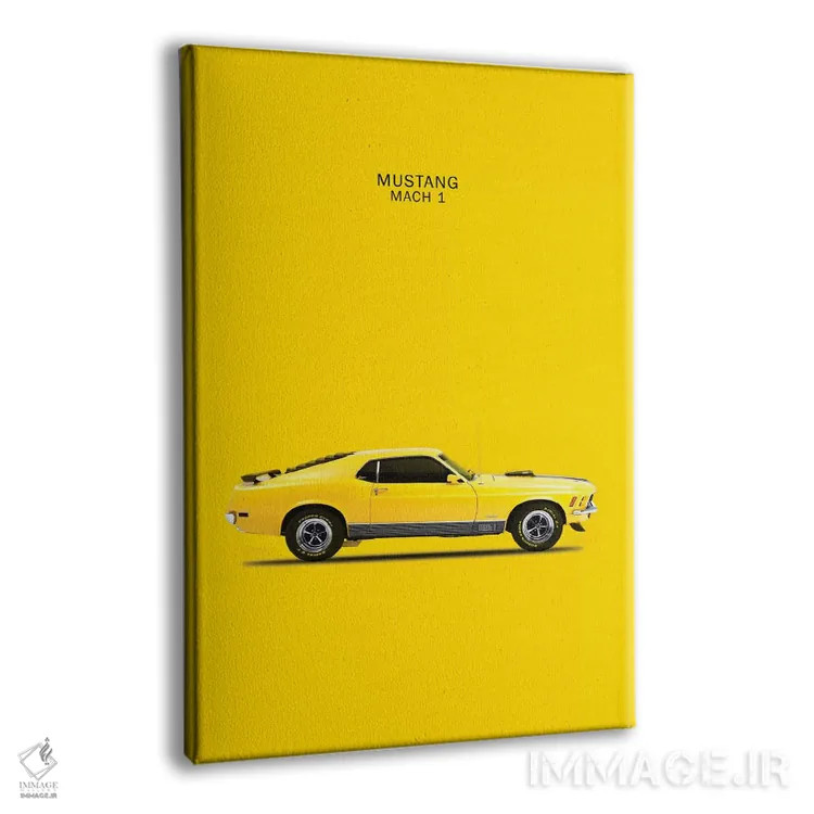 تابلو دکوراتیو فورد موستانگ مک ۱ مدل ۱۹۷۰ اثر مارک روگان - نمای پرسپکتیو محصول