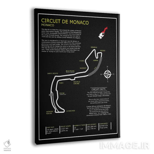 تابلو دکوراتیو پیست موناکو BL اثر مارک روگان - نمای پرسپکتیو محصول