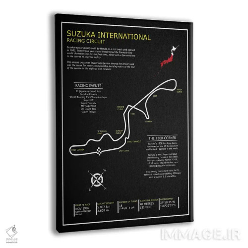 تابلو دکوراتیو پیست بین المللی سوزوکا BL اثر مارک روگان - نمای پرسپکتیو محصول