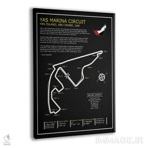 تابلو دکوراتیو پیست یاس مارینا امارات BL اثر مارک روگان - نمای پرسپکتیو محصول