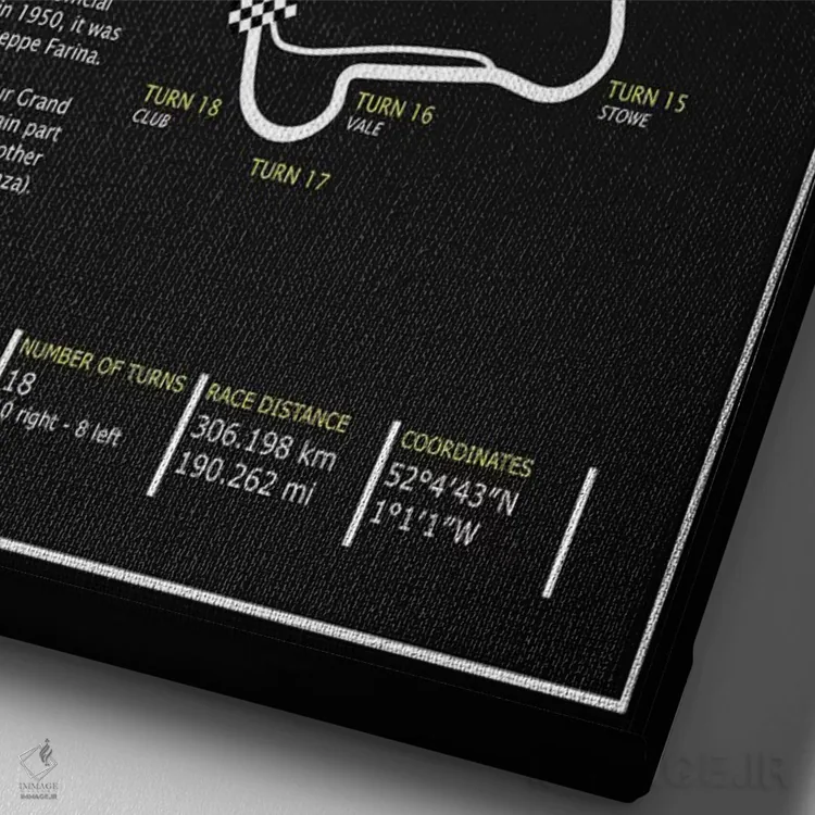 تابلو دکوراتیو پیست سیلورستون اثر مارک روگان - نمای نزدیک بافت بوم
