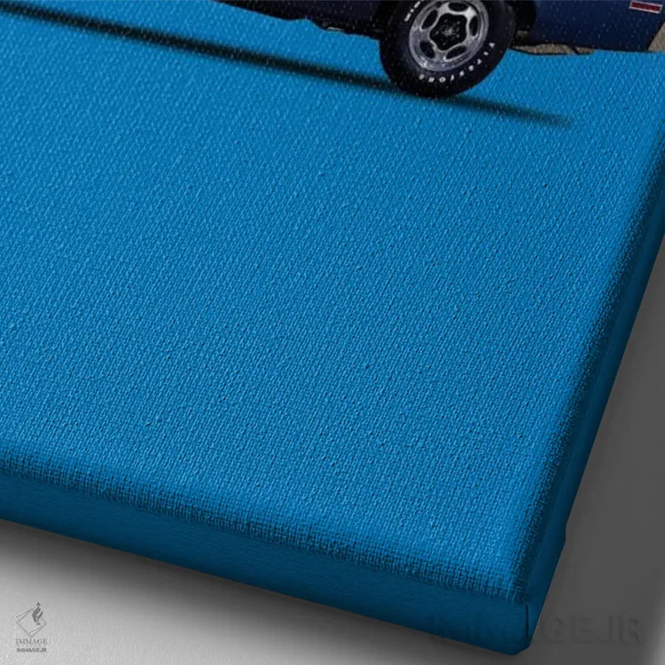 تابلو دکوراتیو شورولت نوا ۳۵۰ ینکوی ۱۹۷۰ اثر مارک روگان - نمای نزدیک بافت بوم