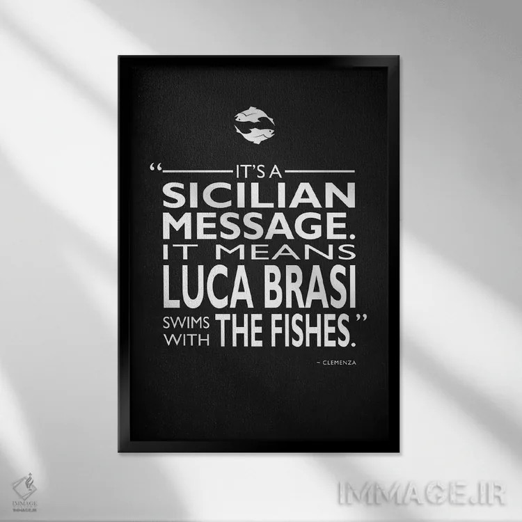 تابلو دکوراتیو پدرخوانده: لوکا برازی اثر مارک روگان - نمای قابدار مشکی