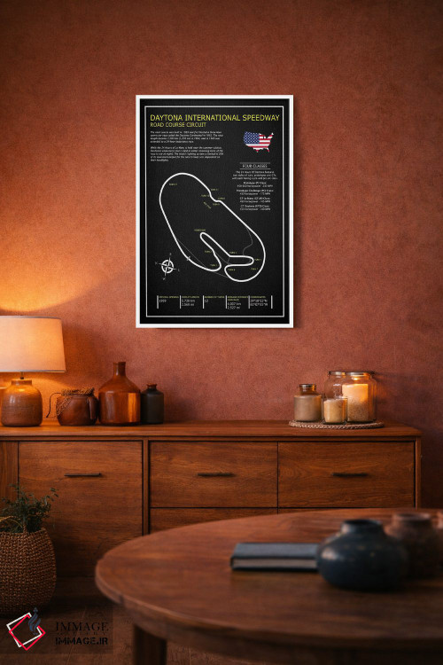 تابلو دکوراتیو پیست بین المللی دیتونا BL اثر مارک روگان - D4W