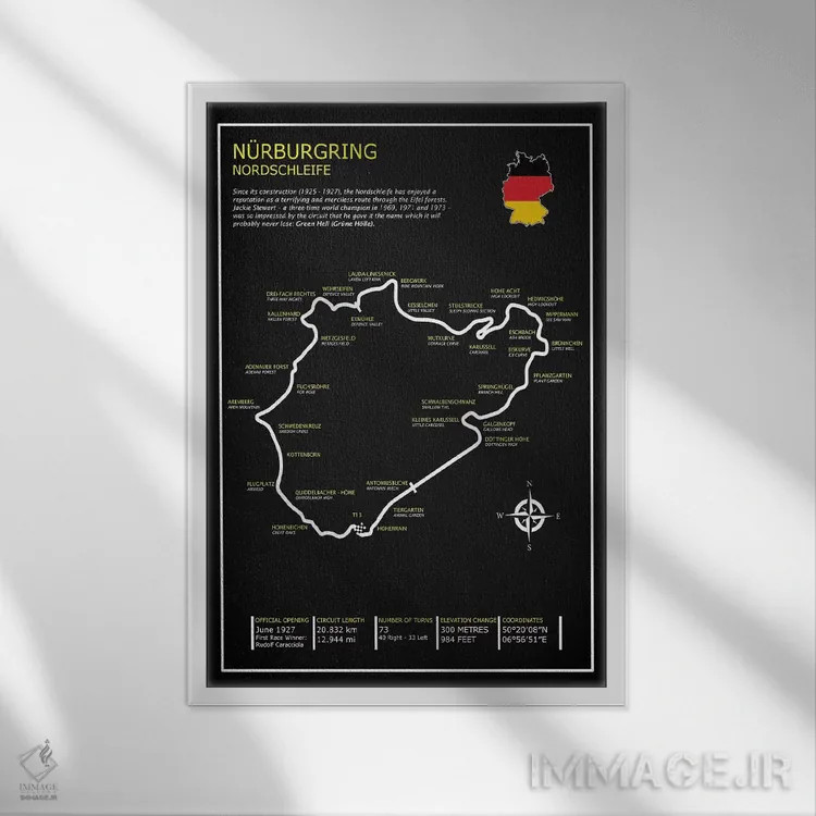 تابلو دکوراتیو نورسشلفه نوربرگرینگ BL اثر مارک روگان - نمای قابدار سفید