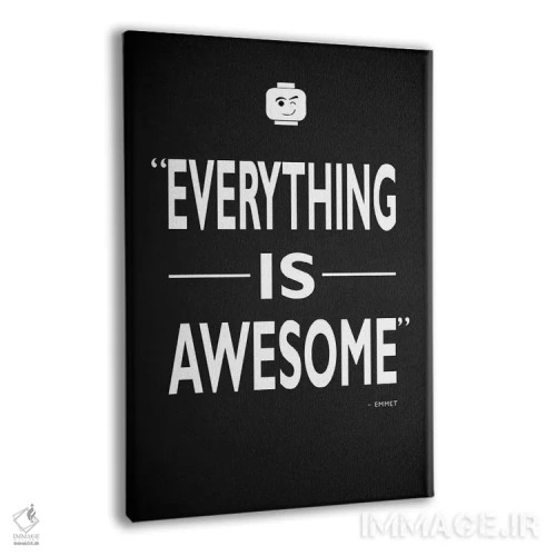 تابلو دکوراتیو لگو: همه چیز فوق العاده است اثر مارک روگان - نمای پرسپکتیو محصول