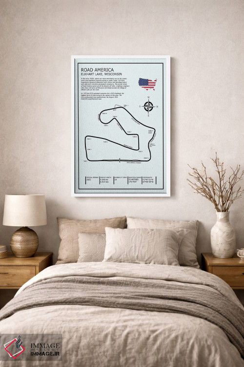 تابلو دکوراتیو پیست رود آمریکا اثر مارک روگان - D1W