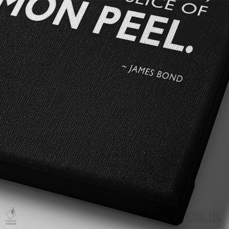 تابلو دکوراتیو جیمز باند اثر مارک روگان - نمای نزدیک بافت بوم