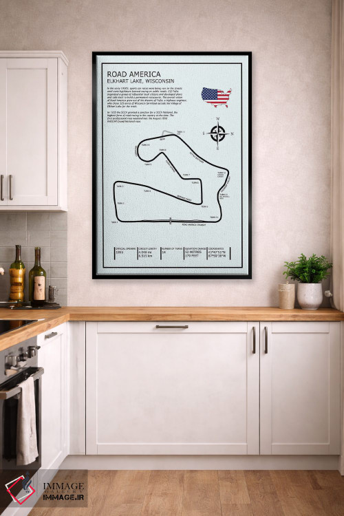 تابلو دکوراتیو پیست رود آمریکا اثر مارک روگان - D2B