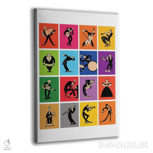 تابلو دکوراتیو موسیقی دانان اثر مارک روگان - نمای پرسپکتیو محصول