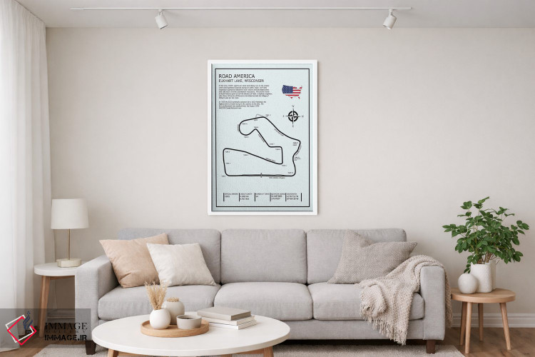 تابلو دکوراتیو پیست رود آمریکا اثر مارک روگان - D4W