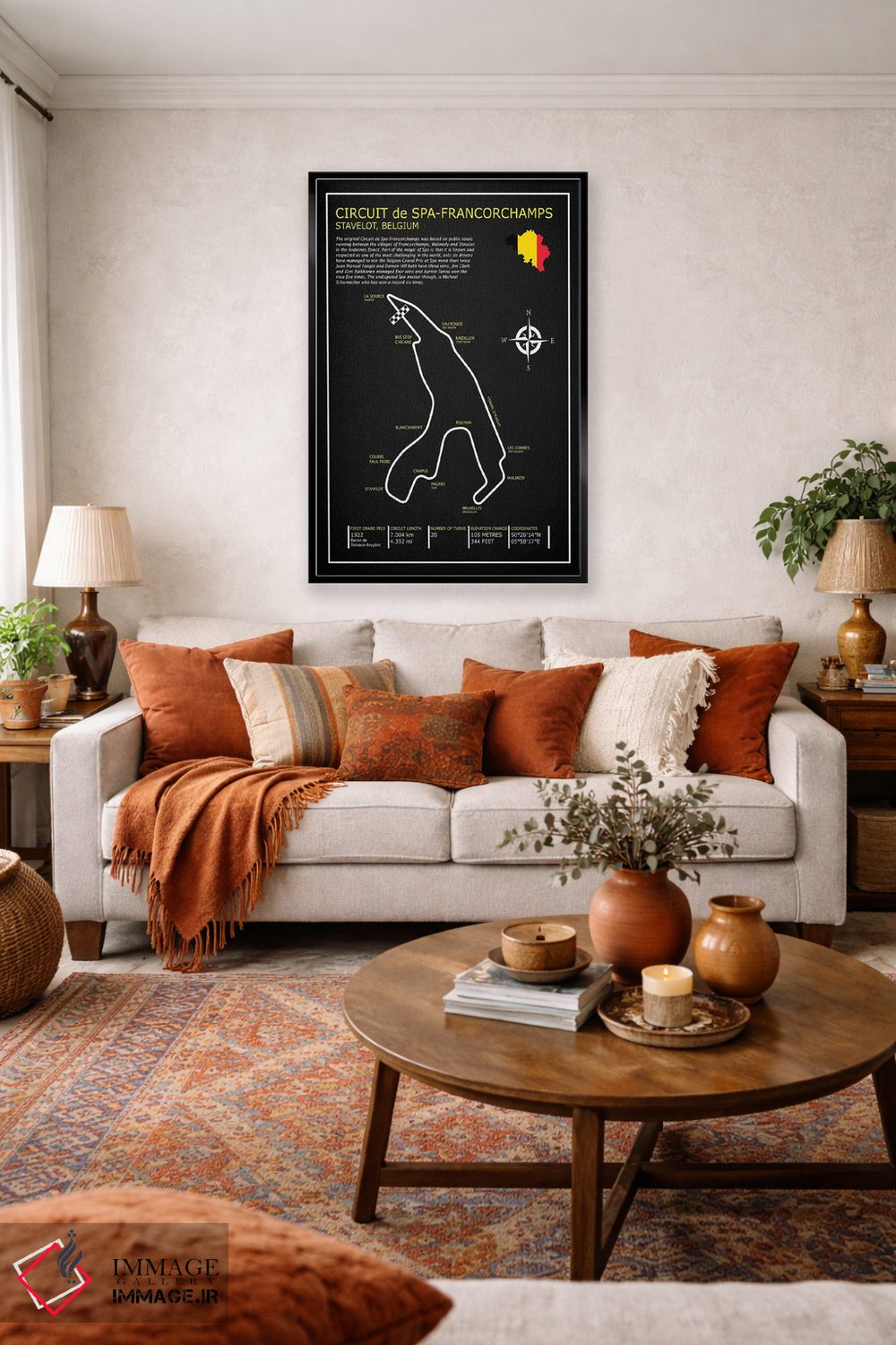 تابلو دکوراتیو پیست اسپا-فرانکورشان BL اثر مارک روگان - D1B