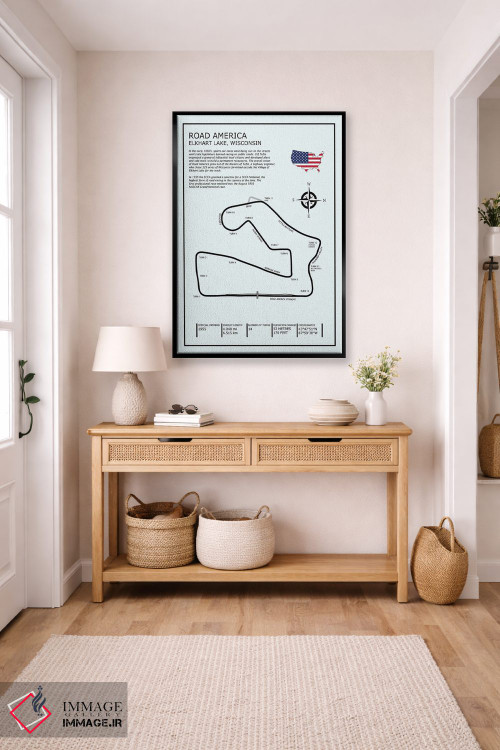 تابلو دکوراتیو پیست رود آمریکا اثر مارک روگان - D6B