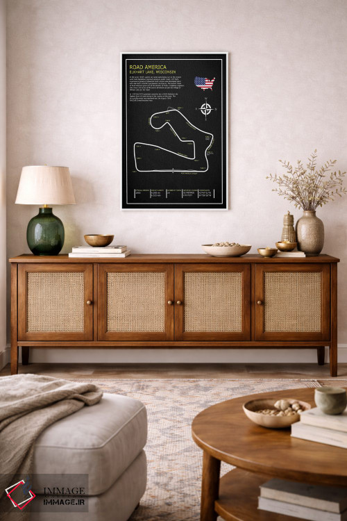 تابلو دکوراتیو پیست رود آمریکا BL اثر مارک روگان - D3W