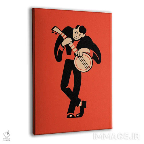 تابلو مینیمال بانجو اثر مارک روگان - نمای پرسپکتیو محصول