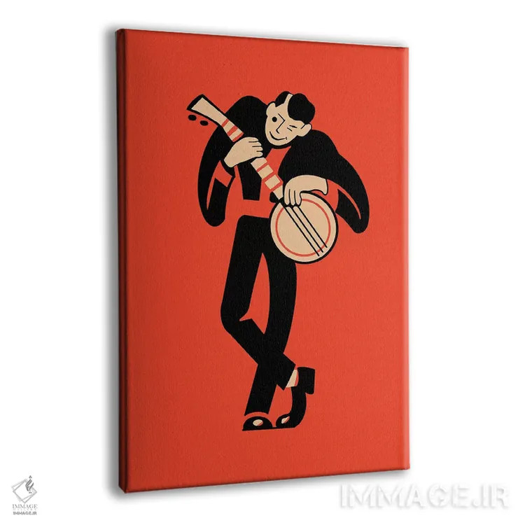 تابلو مینیمال بانجو اثر مارک روگان - نمای پرسپکتیو محصول