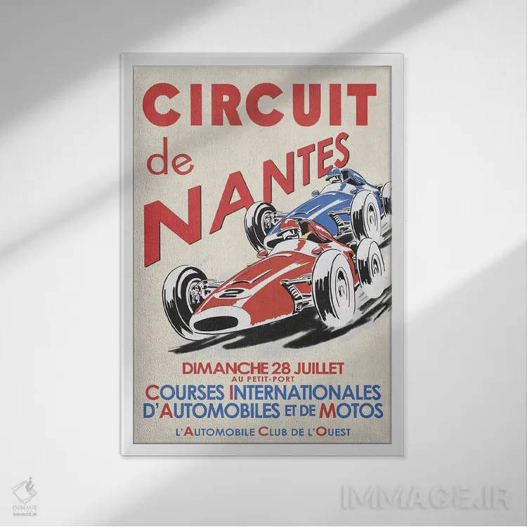 تابلو دکوراتیو پیست دو نانت ۱۹۴۶ اثر مارک روگان - نمای قابدار سفید