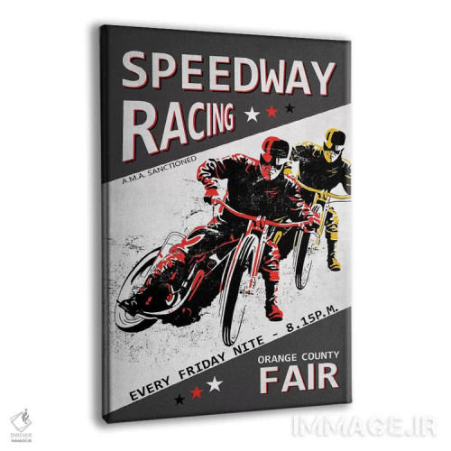 تابلو دکوراتیو مسابقات اسپیدوی در نمایشگاه شهرستان اورنج اثر مارک روگان - نمای پرسپکتیو محصول