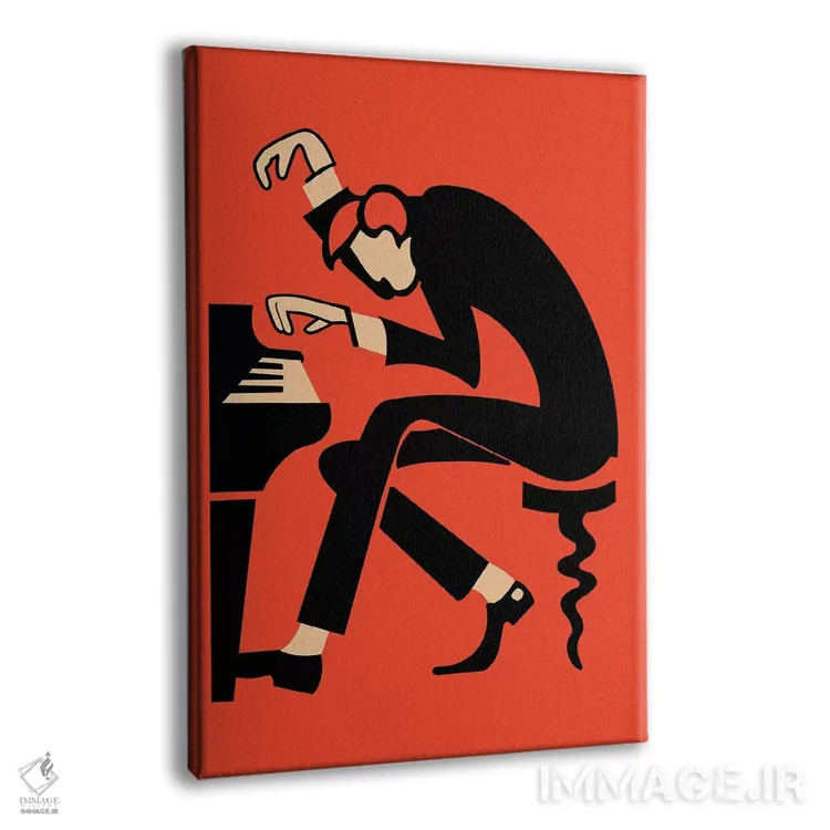 تابلو مینیمال پیانو اثر مارک روگان - نمای پرسپکتیو محصول