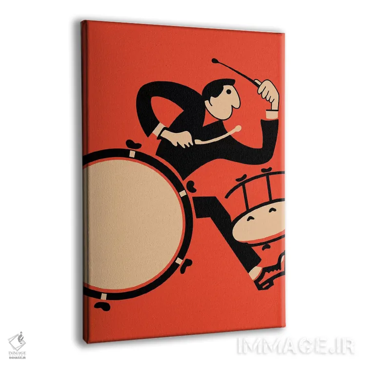 تابلو دکوراتیو نوازنده درام اثر مارک روگان - نمای پرسپکتیو محصول