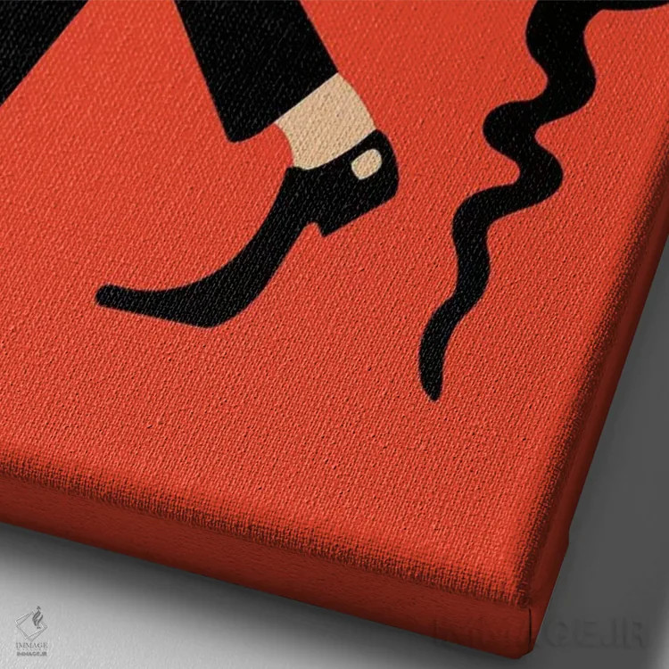 تابلو مینیمال پیانو اثر مارک روگان - نمای نزدیک بافت بوم