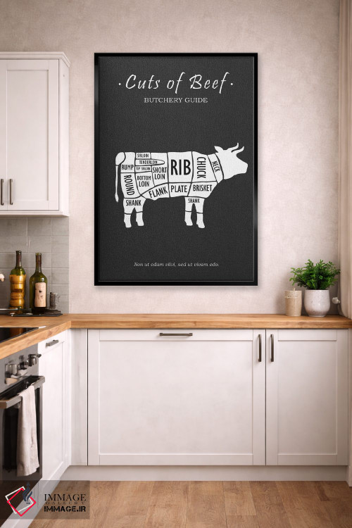تابلو مینیمال گوشت گاو قصابی اثر مارک روگان - D1B
