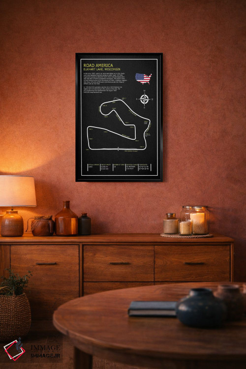 تابلو دکوراتیو پیست رود آمریکا BL اثر مارک روگان - D5B