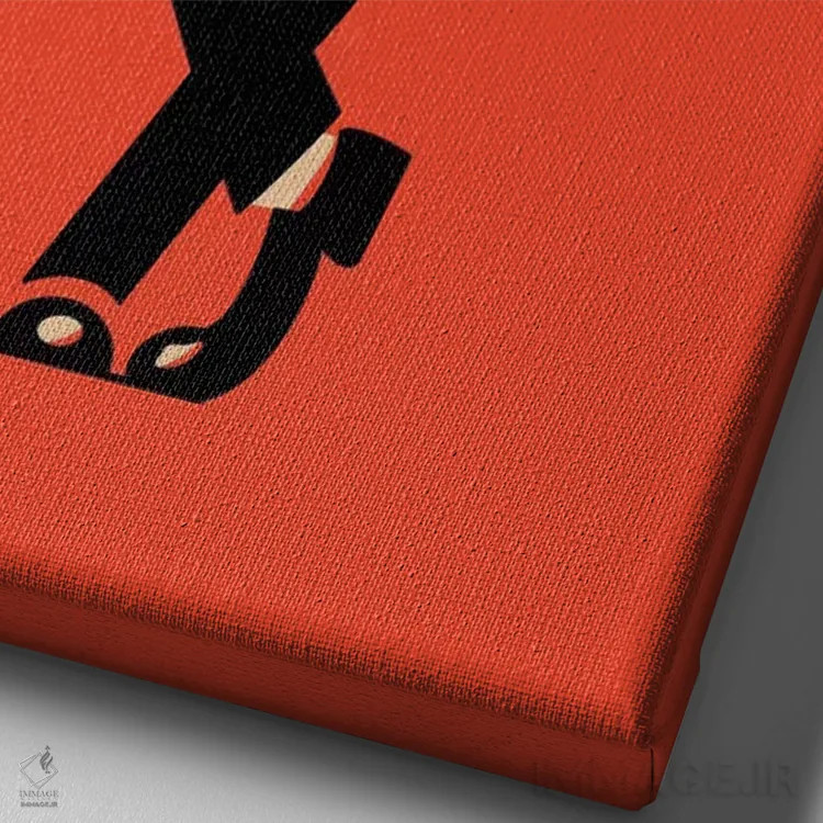 تابلو مینیمال بانجو اثر مارک روگان - نمای نزدیک بافت بوم