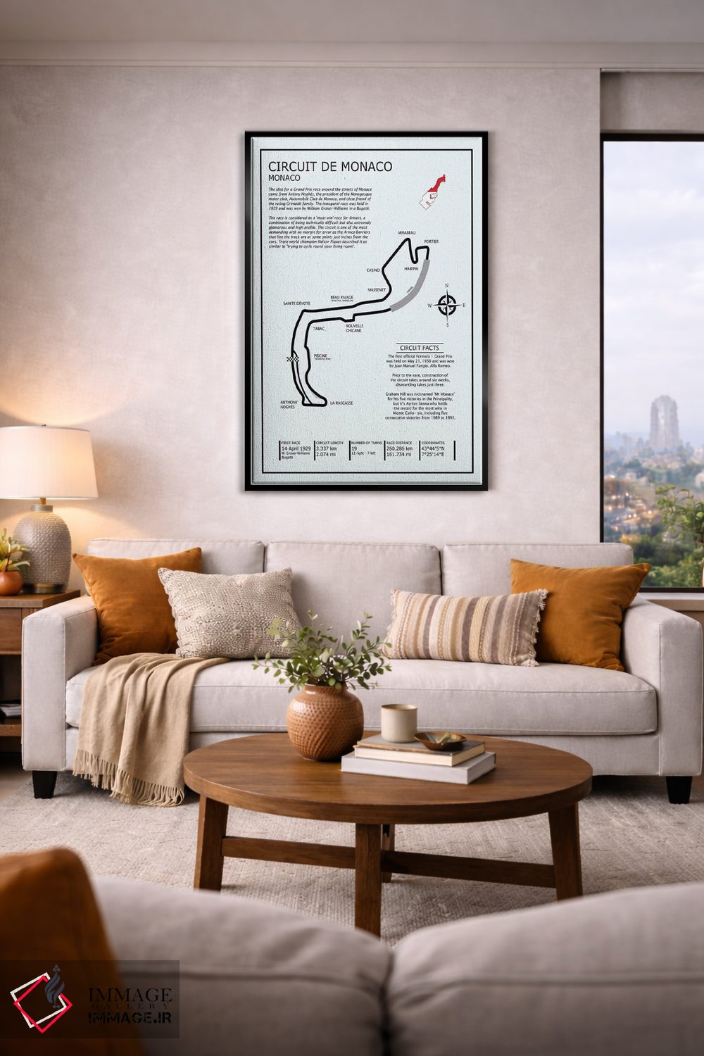 تابلو دکوراتیو پیست موناکو اثر مارک روگان - D4B