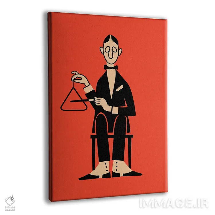 تابلو مینیمال مثلث اثر مارک روگان - نمای پرسپکتیو محصول