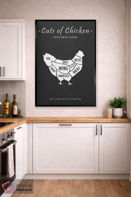 تابلو مینیمال گوشت مرغ قصابی اثر مارک روگان - D1B