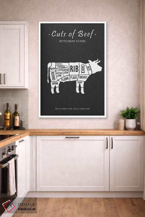 تابلو مینیمال گوشت گاو قصابی اثر مارک روگان - D3W