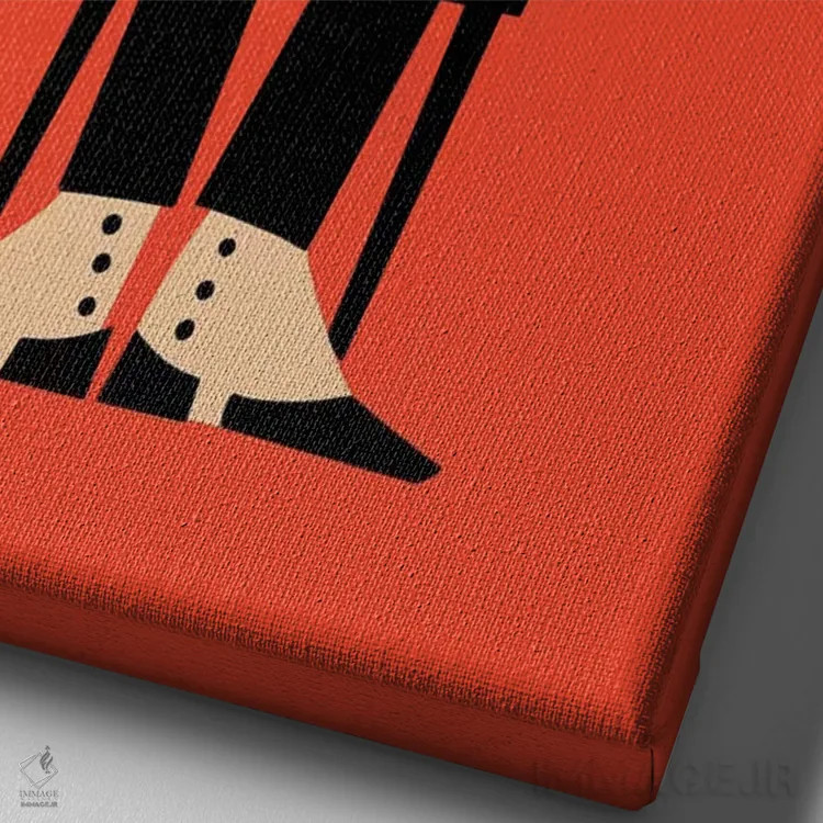 تابلو مینیمال مثلث اثر مارک روگان - نمای نزدیک بافت بوم