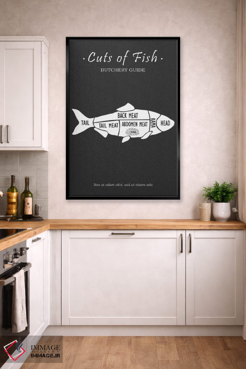 تابلو مینیمال گوشت ماهی قصابی اثر مارک روگان - D1B