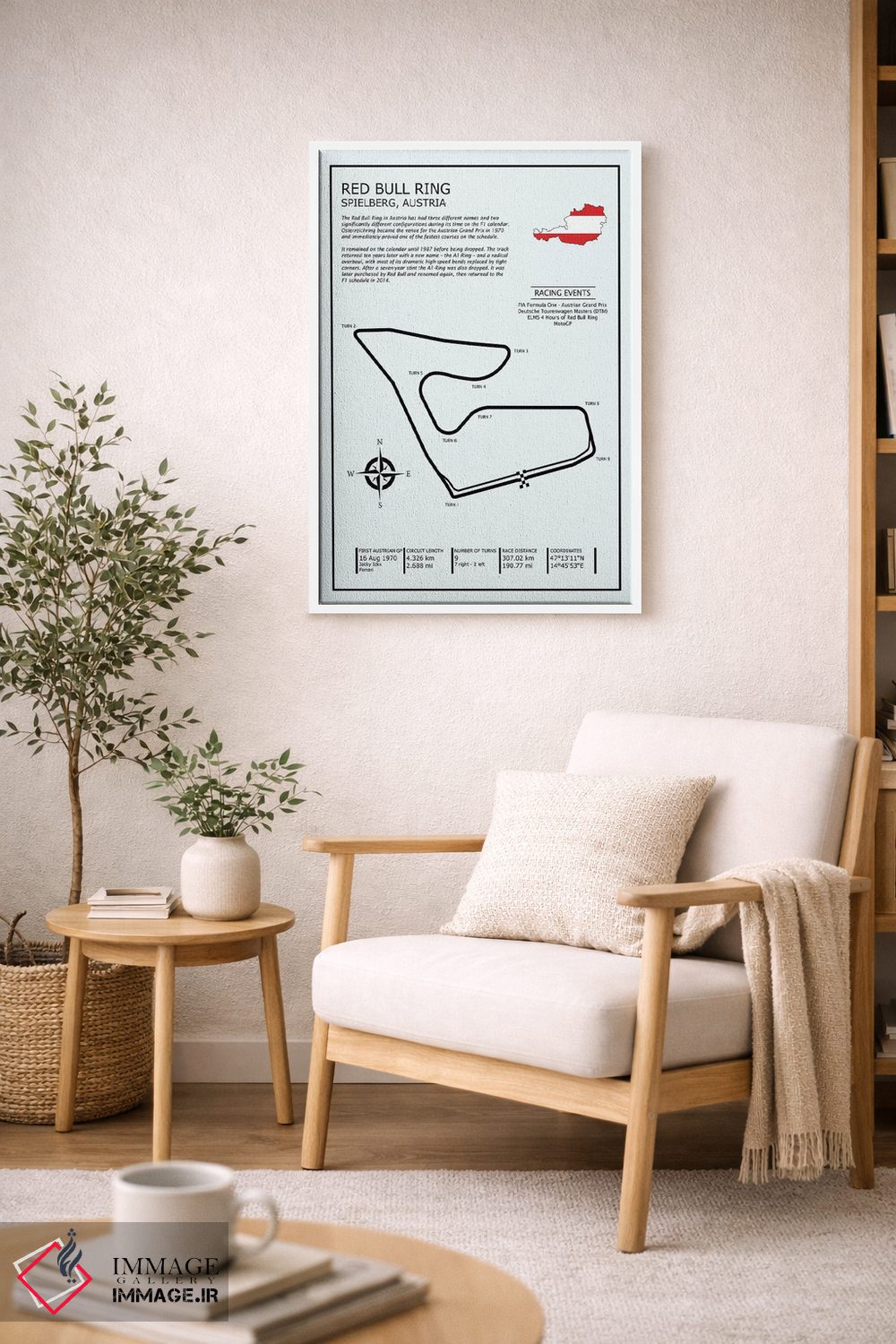 تابلو دکوراتیو پیست ردبول رینگ اتریش اثر مارک روگان - D5W