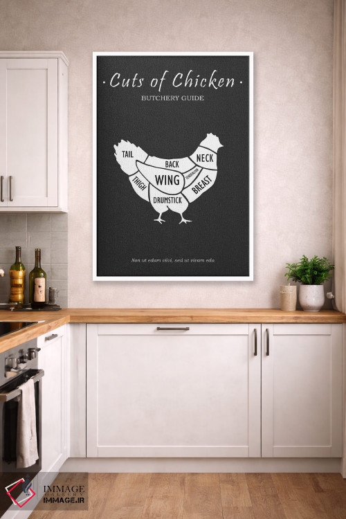تابلو مینیمال گوشت مرغ قصابی اثر مارک روگان - D3W