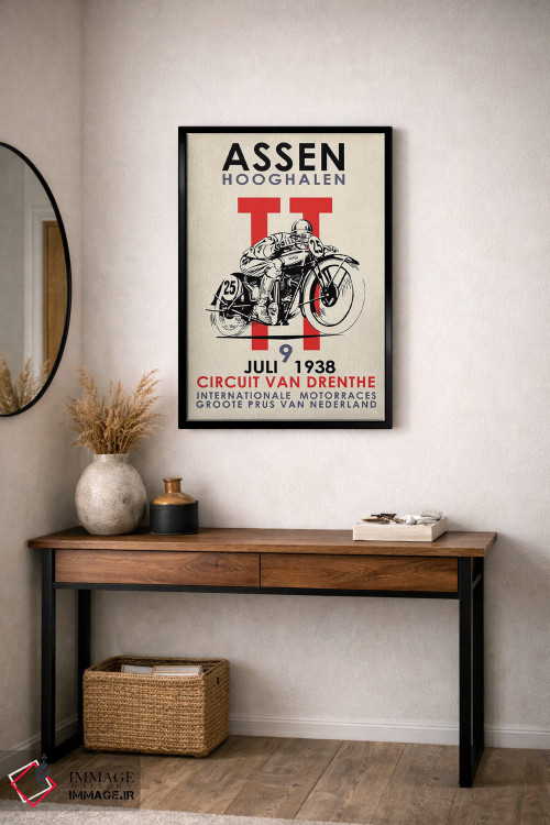 تابلو دکوراتیو مسابقات موتورسواری اسن تی تی ۱۹۳۸ اثر مارک روگان - D5B