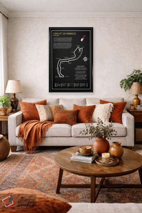 تابلو دکوراتیو پیست موناکو BL اثر مارک روگان - D5B