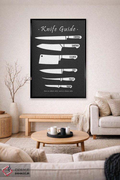 تابلو مینیمال چاقوهای قصابی اثر مارک روگان - D1B