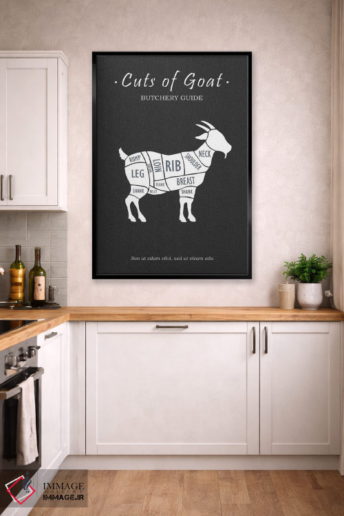 تابلو مینیمال گوشت بز قصابی اثر مارک روگان - D1B