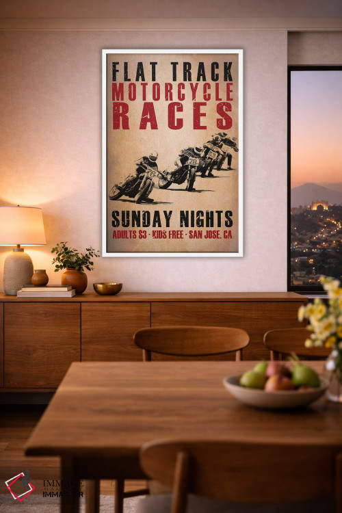 تابلو دکوراتیو مسابقه دهندگان فلت ترک اثر مارک روگان - D1W