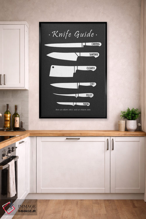تابلو مینیمال چاقوهای قصابی اثر مارک روگان - D2B
