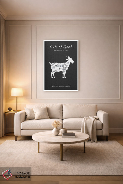 تابلو مینیمال گوشت بز قصابی اثر مارک روگان - D2W