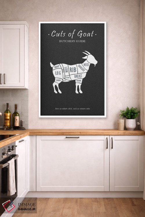 تابلو مینیمال گوشت بز قصابی اثر مارک روگان - D3W