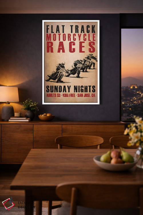 تابلو دکوراتیو مسابقه دهندگان فلت ترک اثر مارک روگان - D4W