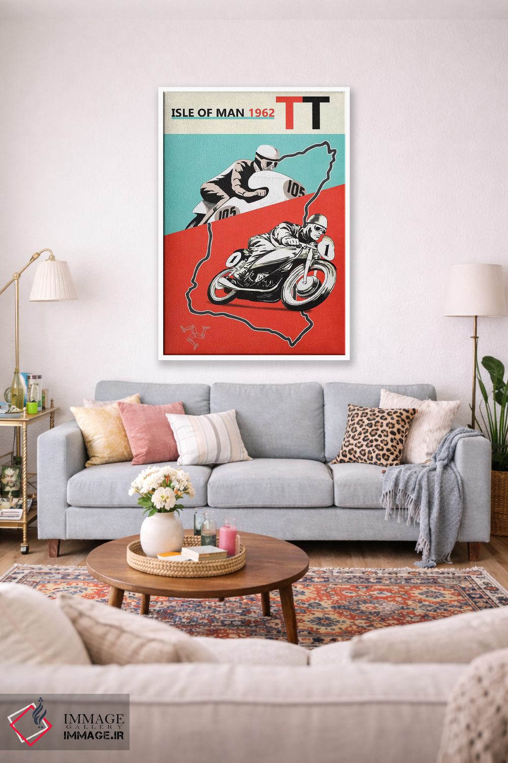 تابلو دکوراتیو مسابقات TT جزیره من ۱۹۶۲ اثر مارک روگان - D1W